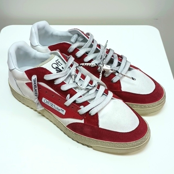 Off-White Vulcanized 5.0 Low-top White/Red Vinta Sneakers